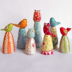 elizabeth-joy-ceramics-contemporary-owl-ornaments