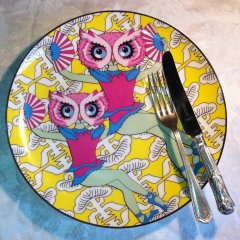 bold design owl-plate-burnt-offereings-ltd